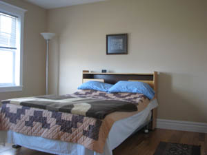 Forward brown spare bedroom